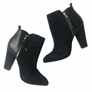 Steve Madden suede black 4” booties 8 M